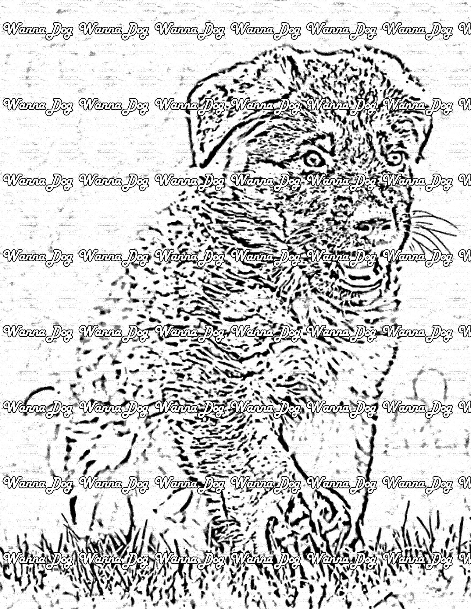 German Shepherd Coloring Page of a puppy German Shepherd