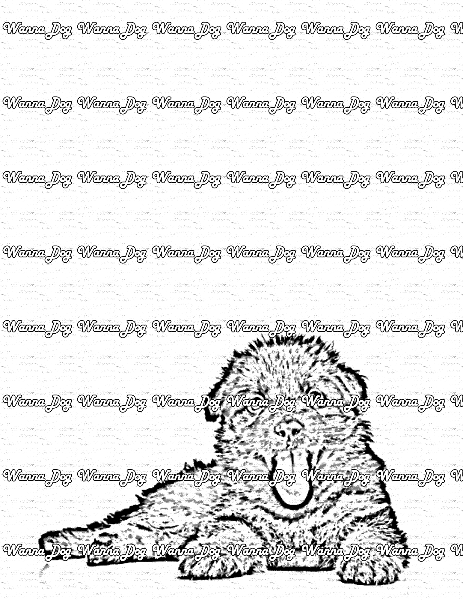 German Shepherd Puppy Coloring Pages of a German Shepherd Puppy laying down with their tongue out