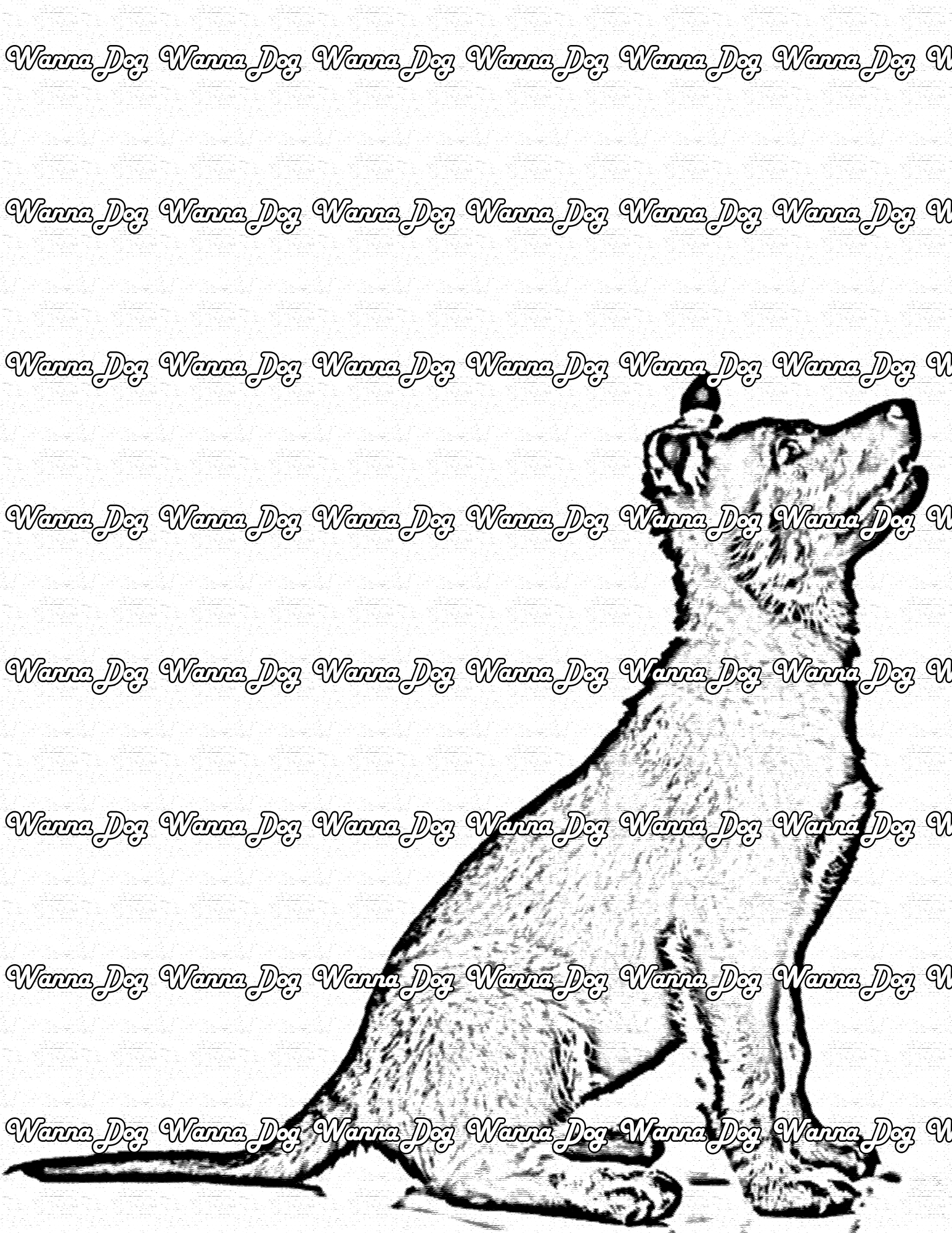German Shepherd Puppy Coloring Pages of a German Shepherd Puppy howling