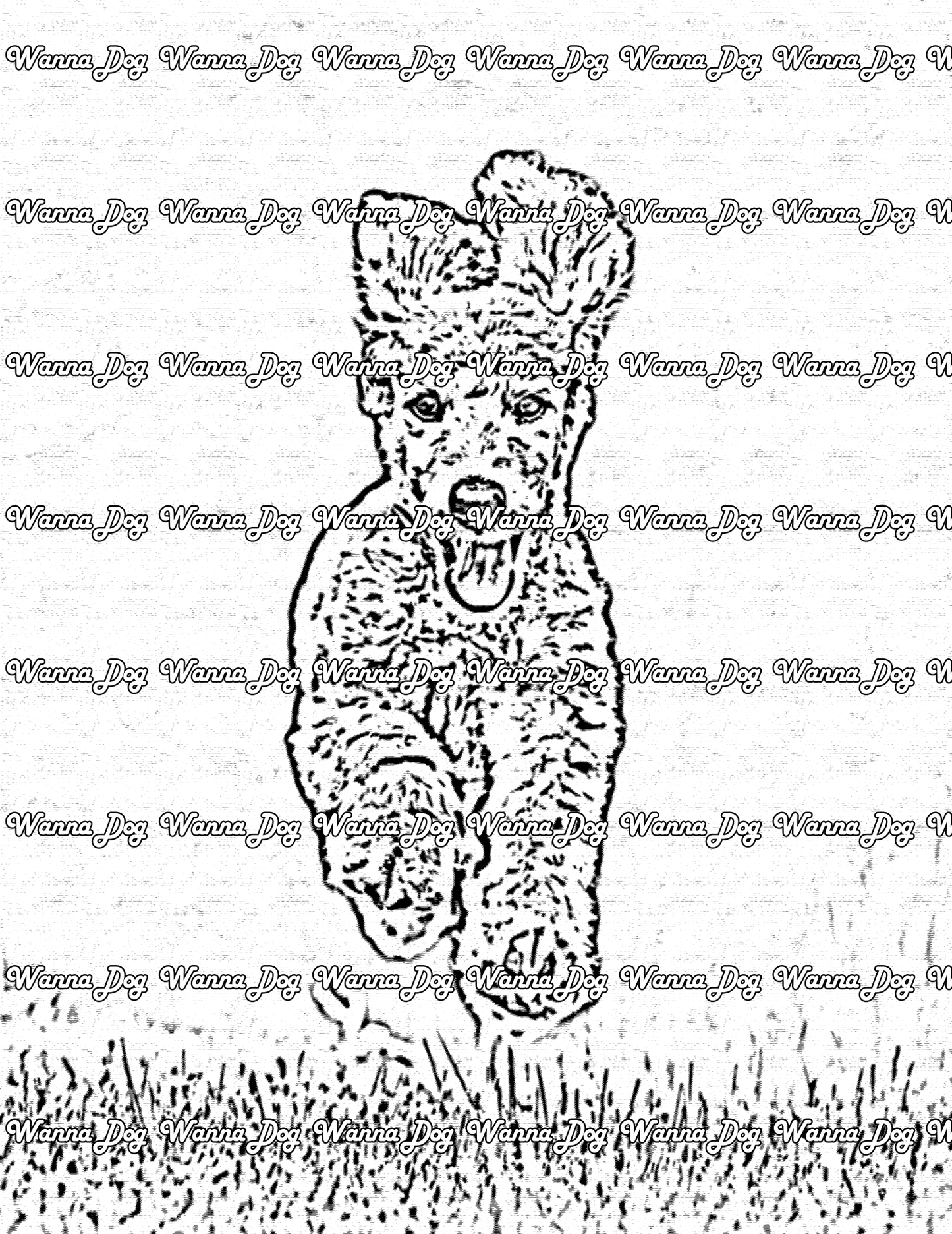 Goldendoodle Coloring Page of a Goldendoodle running