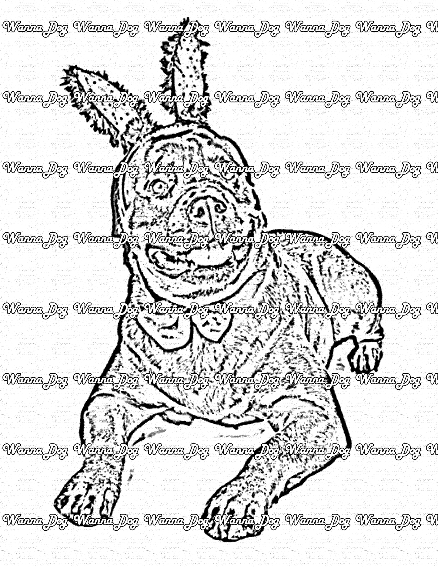 Rottweiler Coloring Page of a Rottweiler with bunny ears